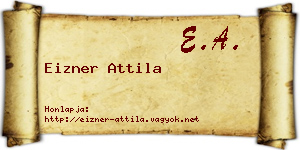 Eizner Attila névjegykártya